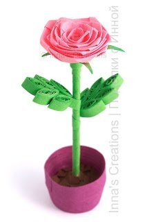 quilling rózsa