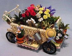 quilling virágos kocsi