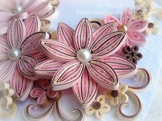 quilling virágkompozíció